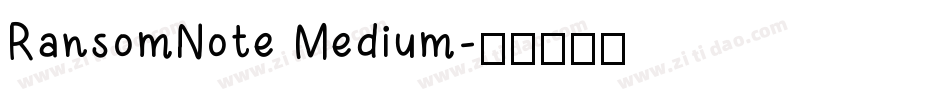 RansomNote Medium字体转换